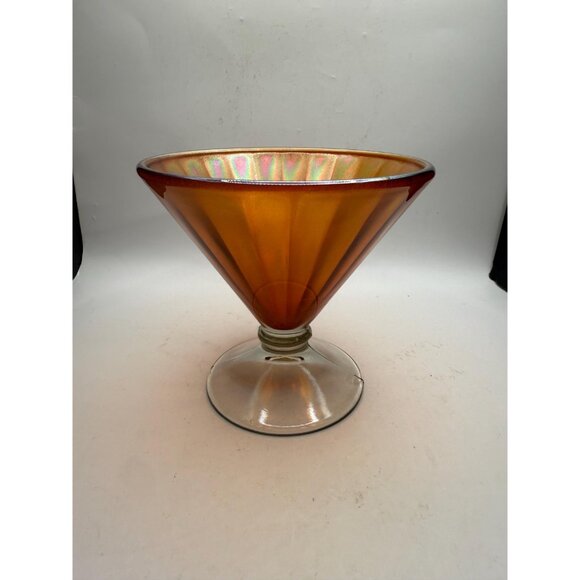 Vintage Fenton Art Glass #735 Grecian Gold /Marigold Carnival Glass 1/2 lb Foo - Picture 6 of 10
